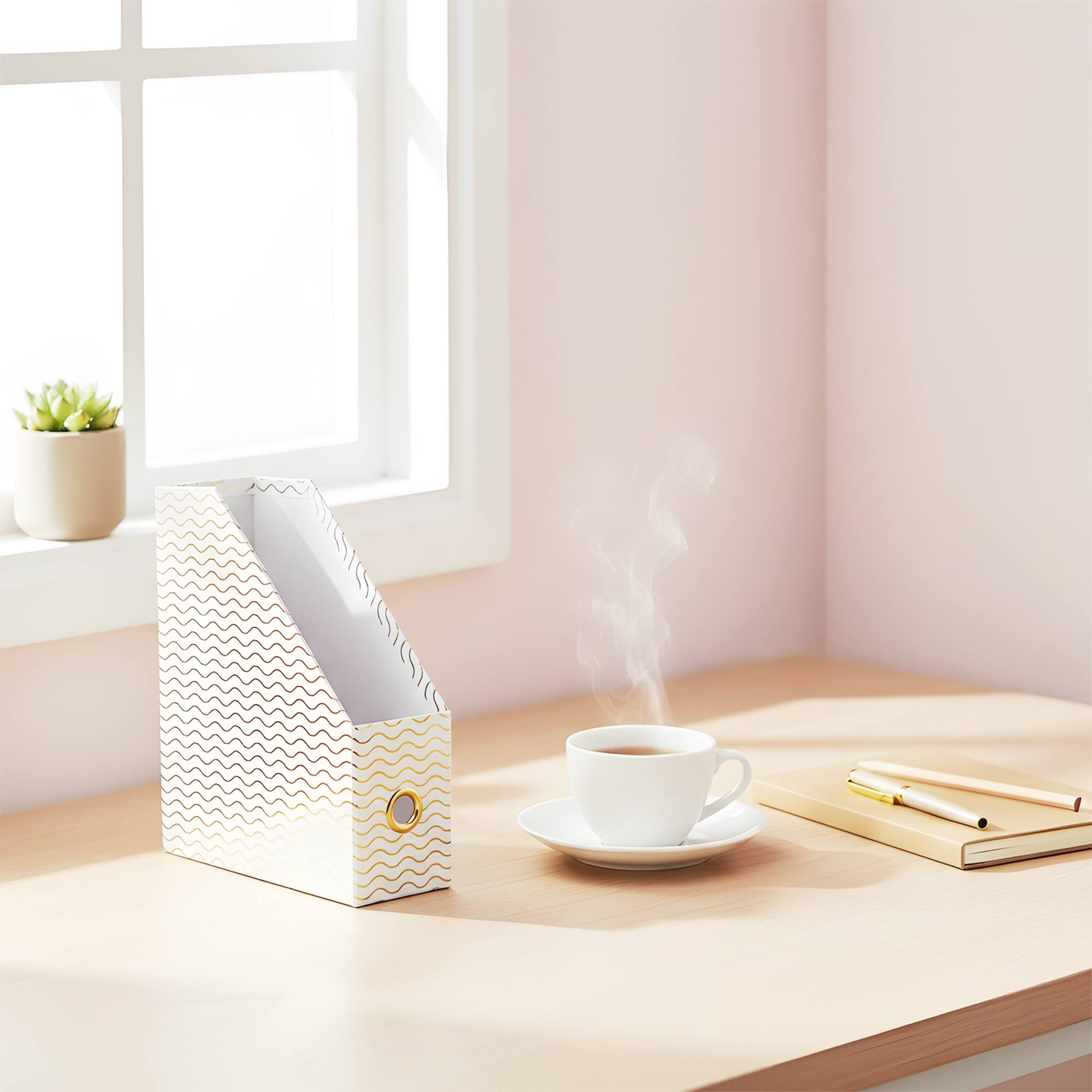 Gold Waves Magazine Bin by Ashland®